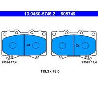 ATE Brake pad set 13.0460-5746.2 with acoustic wear warning TOYOTA: Land Cruiser Amazon, Land Cruiser Prado 70 Off-Road