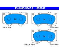 Series Brake Pads 605747 13.0460-5747 Set Pills Brakes