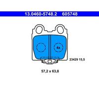 ATE Brake pad set 13.0460-5748.2 with acoustic wear warning LEXUS: IS I Saloon, GS II, IS I Sportcross, TOYOTA: Altezza