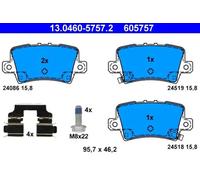 Brake pads 13.0460-5757.2 ATE for HONDA CIVIC VIII Hatchback