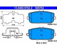 BRAKE PAD SET DISC BRAKE 13.0460-5762.2 FOR MAZDA MX-5/III/Mk/IV/MIATA/RF 2.0L