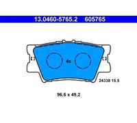 ATE 13.0460-5765.2 Brake pad set