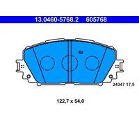 Brake pads 13.0460-5768.2 ATE for TOYOTA YARIS/VITZ YARIS Hatchback Van