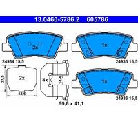 Brake pads 13.0460-5786.2 ATE for KIA SSANGYONG HYUNDAI