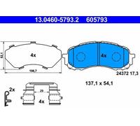 Brake pads 13.0460-5793.2 ATE for SUBARU IMPREZA Saloon IMPREZA Estate LEGACY V