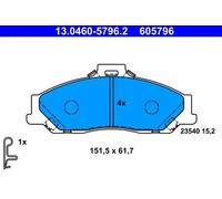 Brake pads 13.0460-5796.2 ATE for MAZDA FORD