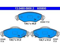 Brake pads 13.0460-5800.2 ATE for TOYOTA YARIS/VITZ YARIS VERSO / FUN CARGO