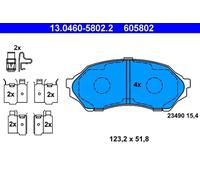 ATE 13.0460-5802.2 Brake pad set