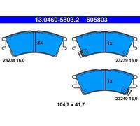 ATE Brake Pad Set 13.0460-5803.2 - Disc Brake for Hyundai Atos/Atoz/Santro/Amica