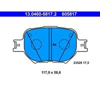 Brake pads 13.0460-5817.2 ATE for TOYOTA CELICA Coupe COROLLA COROLLA Estate