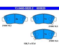 Brake pads 13.0460-5820.2 ATE for HONDA CIVIC del Sol Mk III CIVIC MK V Saloon