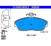 ATE 13.0460-5830.2 Brake pad set