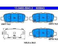 ATE 13.0460-5843.2 Brake pad set