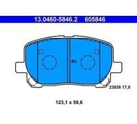ATE 13.0460-5846.2 Brake pad set