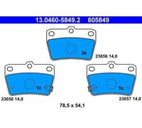 Brake pads 13.0460-5849.2 ATE for TOYOTA RAV 4 Mk II