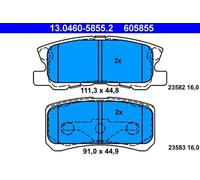 Brake pads 13.0460-5855.2 ATE for MITSUBISHI CHRYSLER JEEP CITROËN PEUGEOT