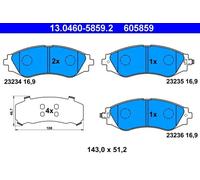 Brake pads 13.0460-5859.2 ATE for CHEVROLET DAEWOO