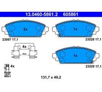 Brake pads 13.0460-5861.2 ATE for HONDA ACCORD VI CIVIC VII Hatchback