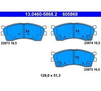 ATE Brake pad set 13.0460-5868.2 with acoustic wear warning KIA: Cerato Saloon, Rio I Estate