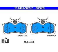 Brake pads 13.0460-5869.2 ATE for TOYOTA AVENSIS AVENSIS Liftback AVENSIS Estate