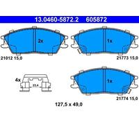 Brake pads 13.0460-5872.2 ATE for HYUNDAI LANTRA Mk II Estate LANTRA Mk II GETZ