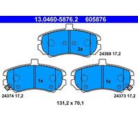 ATE Brake pad set 13.0460-5876.2 with acoustic wear warning HYUNDAI: Elantra III Saloon