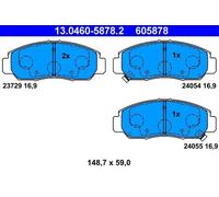 Brake Pad Set, disc brake ATE 13.0460-5878.2 for HONDA STREAM (RN) 1.7 2001-2006