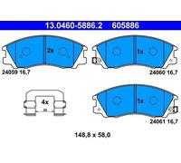 Brake pads 13.0460-5886.2 ATE for HYUNDAI TERRACAN