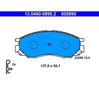 ATE Brake pad set 13.0460-5890.2 with acoustic wear warning MITSUBISHI: L200 III Pickup, Delica / Space Gear MPV
