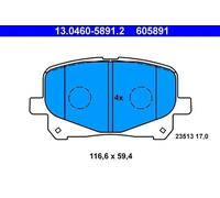 Brake pads 13.0460-5891.2 ATE for TOYOTA PREVIA / ESTIMA II