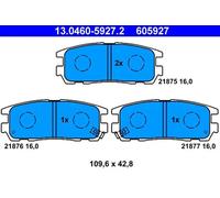 Brake pads 13.0460-5927.2 ATE for OPEL ISUZU