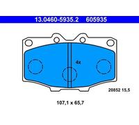 ATE 13.0460-5935.2 Brake Pad Set, disc brake for TOYOTA