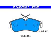 ATE Brake Pad Set 13.0460-5950.2 - Disc Brake - Fits Nissan Primera, Almera Mk II