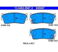 Brake pads 13.0460-5967.2 ATE for SUZUKI VITARA Cabrio VITARA / ESCUDO X-90