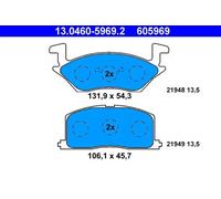 Brake pads 13.0460-5969.2 ATE for TOYOTA STARLET