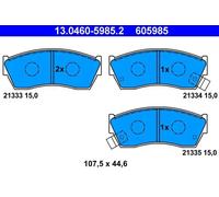 Brake Pad Set, disc brake ATE 13.0460-5985.2 for SUZUKI SWIFT I (AA) 1 1983-1989