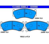 Brake pads 13.0460-5988.2 ATE for NISSAN ALMERA Hatchback ALMERA I