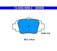 Brake pads 13.0460-5989.2 ATE for NISSAN MICRA II