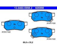 Fits ATE 13.0460-5998.2 Brake Pad Set, disc brake OE REPLACEMENT