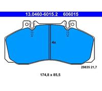 DISC BRAKE PADS SET FOR MERCEDES BENZ T2 LN1 BOX BODY ESTATE OM 364 919 ATE