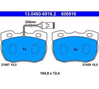 Brake pads 13.0460-6916.2 ATE for LAND ROVER RANGE ROVER DISCOVERY I
