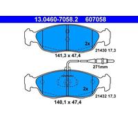 Brake pads 13.0460-7058.2 ATE for PEUGEOT 205 Mk II 306 Hatchback 306