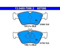 ATE Brake pad set MERCEDES-BENZ 13.0460-7086.2 0024204420,0024209620,0044200220 A0024204420,A0024209620,A0044200220