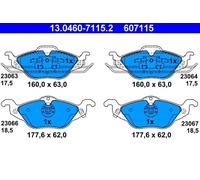 ATE 13.0460-7115.2 Brake pad set