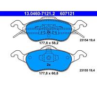 Front Brake Pads Set Ford:FOCUS 1682498 1763301 1136519 98AB-2K021-AD 1075558