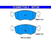 Brake pads 13.0460-7126.2 ATE for FIAT PALIO PALIO Weekend STRADA Pickup PUNTO