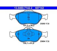 Brake Pad Set, disc brake ATE 13.0460-7142.2 for MAZDA 2 (DY) 1.4 2003-2007