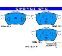 ATE Brake Pad Set 13.0460-7143.2 - Disc Brake - Fits Ford Galaxy I 1.9 TDI, VW, SEAT