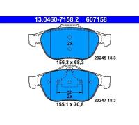 ATE 13.0460-7158.2 Brake pad set