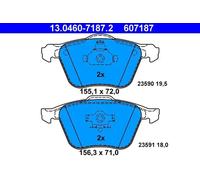 Brake pads 13.0460-7187.2 ATE for VOLVO S80 I XC90 I V70 Mk II S60 I
